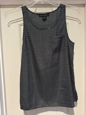 Marisa Christina Black & White Sleeveless Patterned Tank